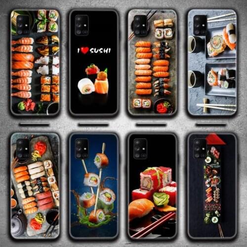 Japan cuisine sushi food Phone Case For Samsung Galaxy A21S A01 A11 A31 A81 A10 A20E A30 A40 A50 A70 A80 A71 A51