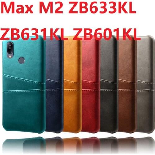 Card Holder For Asus Zenfone Max Pro M2 ZB633KL ZB631KL Cover + Temperered glass PU Leather Zenfone M1 ZB601KL ZB602KL Back Case
