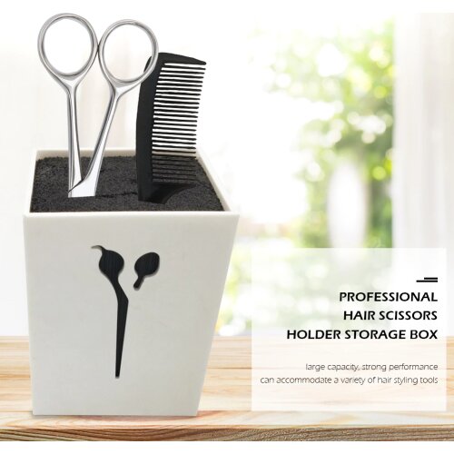 Salon Scissors Cutting Hairdressing Tools Scissors Holder Storage Box Organizer Hair Clips Storage Box Haircut Tool