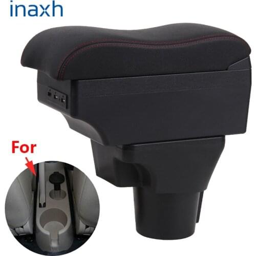 For KIA Rio 2 armrest box For KIA Rio2 2006 2007 2008 2009 2010 2011 Curved car armrest box accessories interior Storage USB box