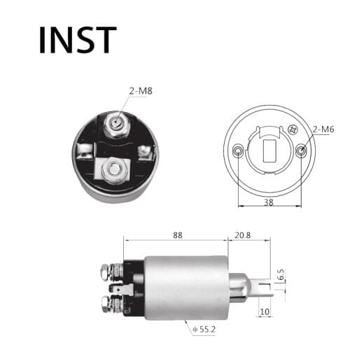 ELECTROMAGNETIC SWTICH SOLENOID FOR 12V 2.0KW S50124736 M372X03271 M372X03271AM M372X06171 MI F4TZ-11390-A SC074 1521