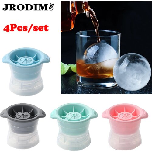 Kitchen Bar Tools Silicone Sphere Ice Cube Mold DIY 2.5inch Round Ball Ice Cube Makers for Jelly Cocktail Whiskey Drink Moulds