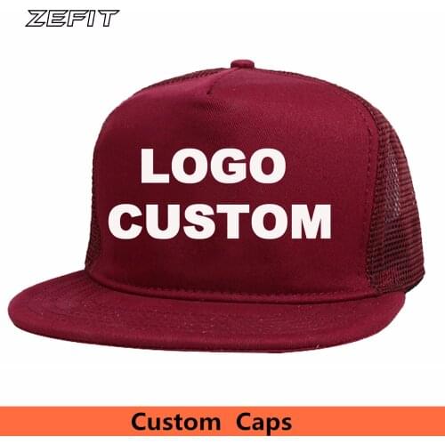 Trucker cap China Manufacturer Factory Supplier 5 panel baseball nylon mesh flat bill hat good quality embroidery logo Head Wear