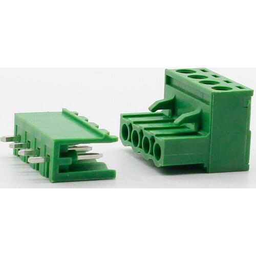 Free shipping 10 sets ht5.08 4pin Terminal plug type 300V 10A 5.08mm pitch connector pcb screw terminal block