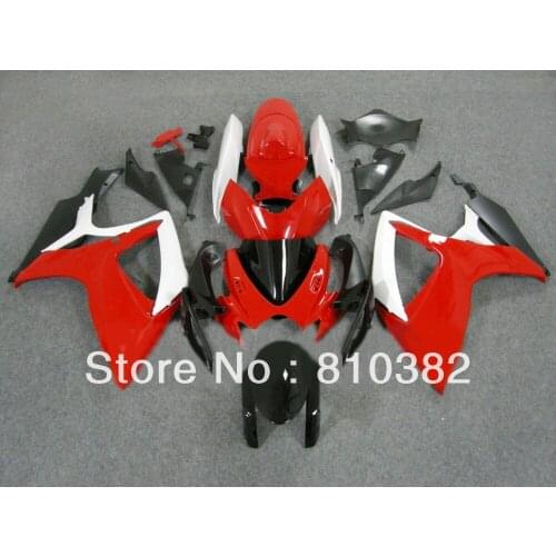 Injection Mold Fairing kit for GSXR600 750 06 07 GSXR600 GSXR750 GSX-R600 750 K6 2006 2007 white red Fairings set SZ158