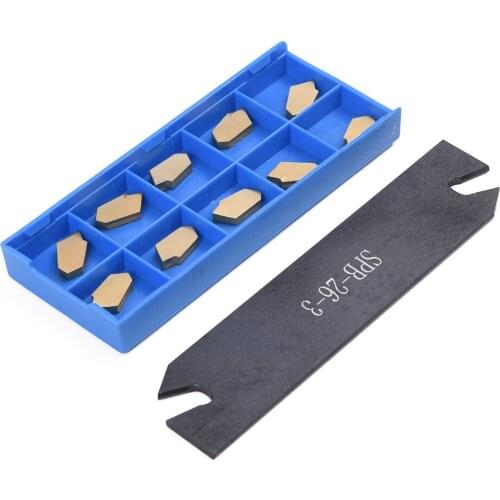 Set SPB26-3 26mm Grooving Cut-Off Tools Holder With10* GTN-3 SP300 Insert