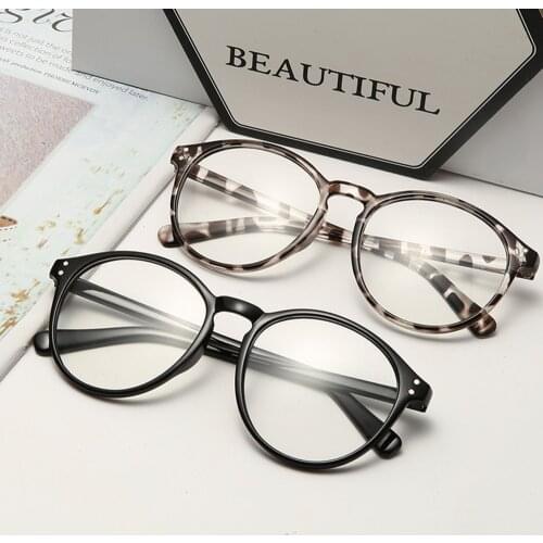2021 New Fashion Office Anti Blue Light Leopard Print Glasses Computer Women Blue Blocking Gaming Men Eyeglasses Round Frame -1