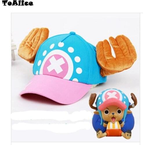 Wholesale Price Adult & Kids Chopper Hat One Piece Baseball Cap Cute Ear Japanese Anime Hats Cosplay Caps Snapback Caps Flat Hat