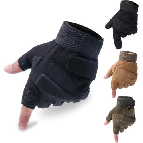 Military Tactical Half Full Finger Gloves Men Anti-skid Fingerless US Army Mittens Shooting Fighting Swat Combat Riding Glove XL