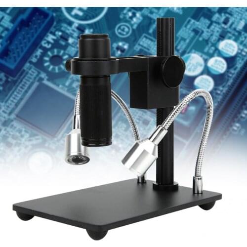 Adjusting Bracket Aluminum Alloy Microscope Adjustment Lifting Bracket with Light 150X Zoom Lens Set