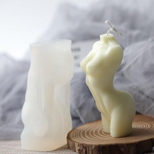 Silicone Candle Mold for Female Diy Candle Making Creative Molds for Wax Candle 3d Nude Torso Candle Molds
