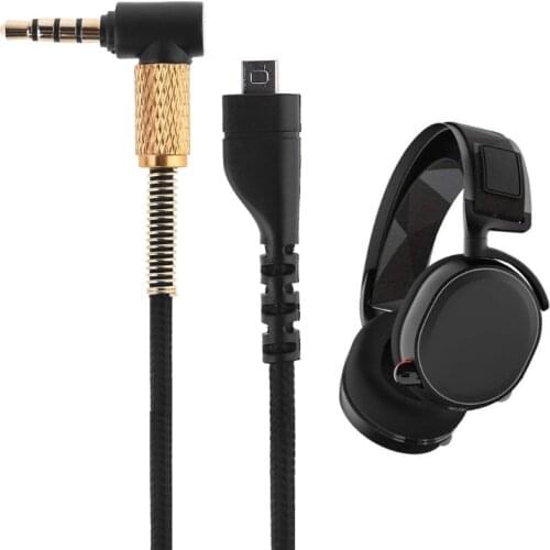 Replacement Stereo Audio Cable Extension Cord for SteelSeries Arctis 3 5 7 9X Pro Wireless Gaming Headphone Headset