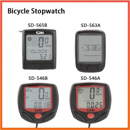 SUNDING SD Mini Digital LCD Multifunctional Bicycle Computer Wired Odometer Stopwatch Waterproof Mini Bike Speedometer