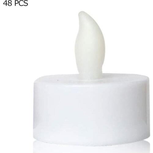 48pcs LED Monochrome Candle Creative Electronic Candle Monochrome Candle Mini Home Decorative Electronic Candle