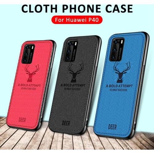 Fabric Cloth Phone Cases For Huawei Y5p y6p y7p Y9 Prime Y6 Y5 Y7 2019 P Smart Z Plus P40 P30 Lite E P20 Nova 3 3i 5T Deer Cover