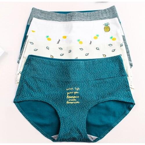 Women Panties Lady Cotton Underwear Girls Breathable Seamless High Waist Briefs Women Cute Sexy Lingerie Intimates