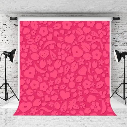 VinylBDS Pink Wedding Photography Backdrop Paper Cut Photography Photo Studio Cotton Washable Photo Backdrops Bokeh Background