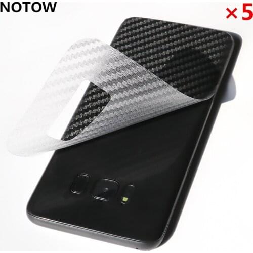 NOTOW 5pcs NEW Durable 3D Anti-fingerprint Carbon Fiber Back Stickers Screen Protector Film for Samsung S6E/s7/s7edge/s8/s8plus