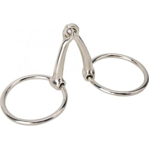 Stainless Steel Horse Ring Snaffle Bit Hollow Jointed Mouth Horse Racing Equestrian Accessory Horse Bit