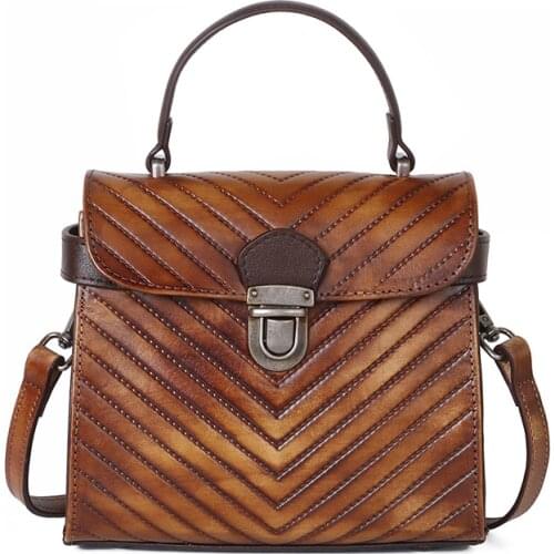 YourSeason Female Vintage Luxury Handbags 2021 Solid Color Hasp Handmade Ladies Cowhide Shoulder Crossbody Bags Genuine Leather