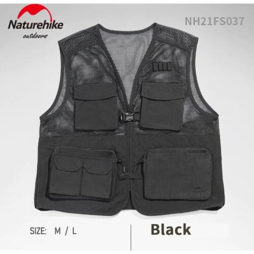 Naturehike 260g Breathable Multi Pocket Vest Ultralight Outdoor Functional Mesh Sports Vest Fashional Hiking Travel Jacket