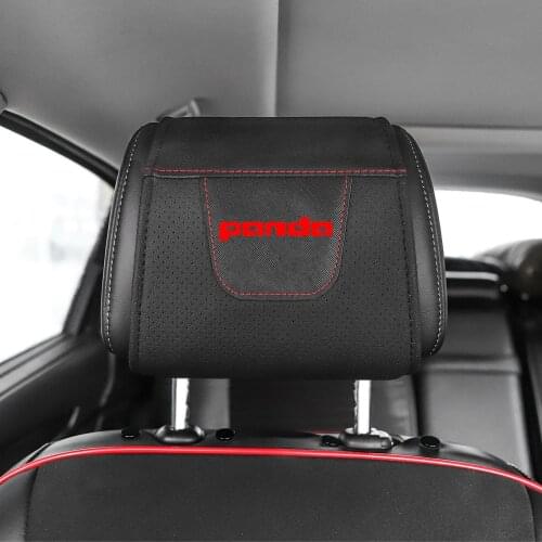 1pc For Fiat Panda Car Headrest Protector Cover Pu Leather Car Headrest Cover Car Accessories