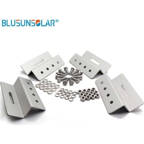 10 sets / lot High Quality Z-type Solar Mount Series 100% Aluminum Solar Panel Roof Mounting Bracket for Carvan Roof ZJ0220