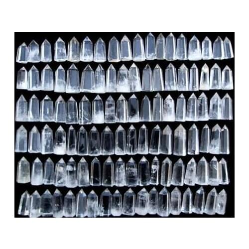 108NATURAL clear quartz crystal Point healing