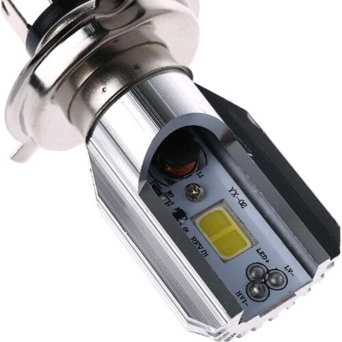 12W H4 LED Motorcycle Headlamp COB Bulb Motorbike Headlight DC 6-80V