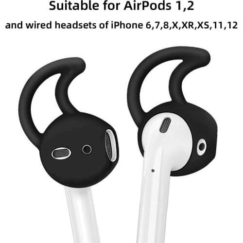 2Pair/4PCS Soft Silicone Protective Earhooks For AirPods Anti-slip Ear Hook Earphone Holders Cover Case For Apple AirPods 1 2
