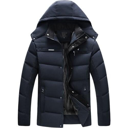 2019 Winter Jacket Men Thick Parkas Casual Winter Coats Men Warm Mens Winter Coat And Jacket Hooded Fleece Inside Male Outerwear