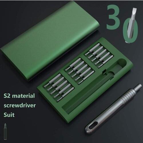 31 in 1 Screwdriver head set Multifunction screwdriver combination Mobile phone maintenance tools green phillips screwdriver