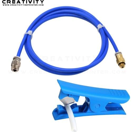 3D Printer Parts PTFE Tube 1M ID 2mm OD 4mm PC4-01 Pneumatic Quick Connector with Mini Portable Pipe Cutter