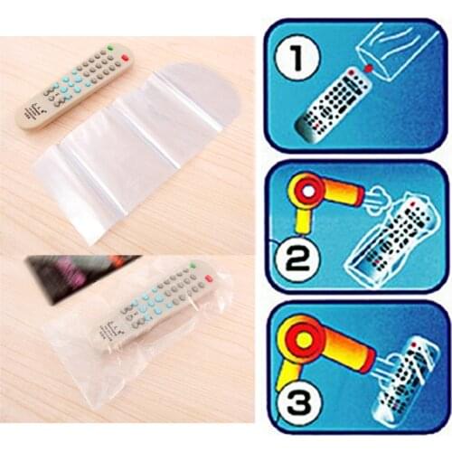 5/20pcs Heat Shrink Film Remote Control Home TV Air Conditioner Waterproof Protective Case Face Sheet Against Scratches Dirt