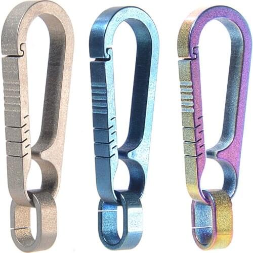 Titanium Alloy Keychains Car Key Waist Hanging High Load Capacity DIY Keychain Pendant Clasp Clips Ring Outdoor Tool