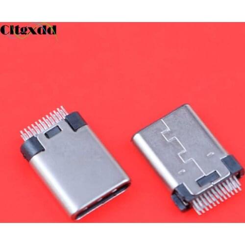 Cltgxdd 10PCS/Lot USB-C USB 3.1 Type C Male Plug 24 Pin SMT Welding Type USB Type-C Jack Socket Connector