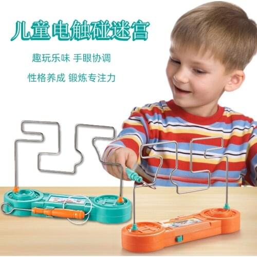 Kids Collision Electric Shock Toy Education Electric Touch Maze Game Party Funny Game Science Experiment Toys for Children Gift