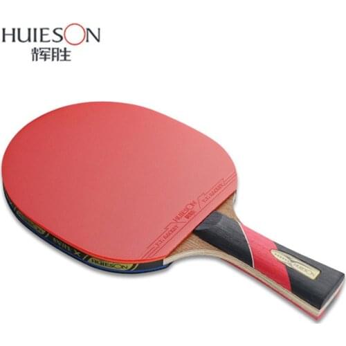 HUIESON Table Tennis Racket 6 star Carbon Fiber Ping Pong Racket Blade Powerful Pips-in Rubber Tabletennis tenis Pingpong Bat