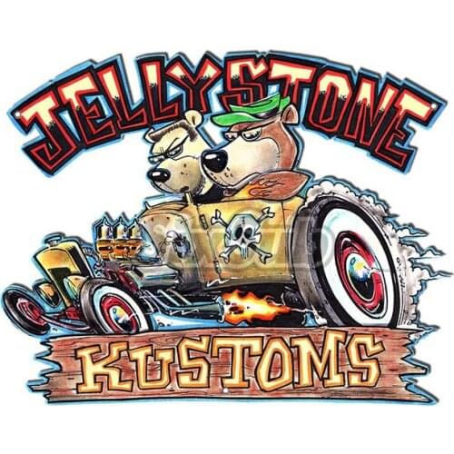 Jellystone Kustoms hot rod car moto stickers and decals# 027002