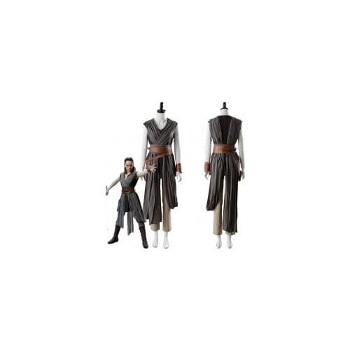 Anime Wars The Last Jedi Rey Cosplay Costume Outfit Adult Women Rey Cosplay Full Sets Ver.2 Halloween Cosplay Costumes