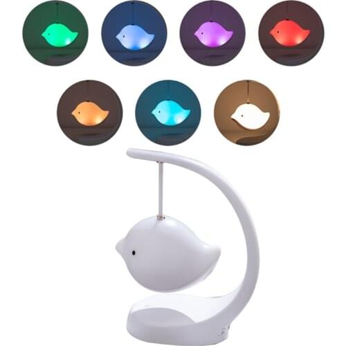 Creative Bird Bluetooth Speaker Night Light Bedroom Bedside Charging Remote Music Desk Lamp Birthday Gift