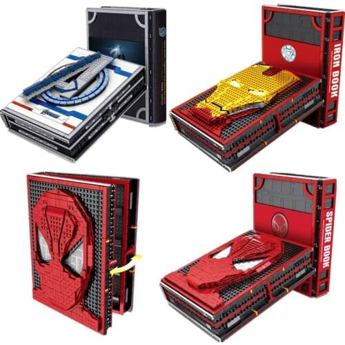 New 52 Mini Doll Building Blocks Marvel Avengers Ironman Spider Man Heroes Display Book Ideas Figures Building Blocks Toys Gift