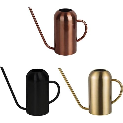 50oz/1.5L Stainless Steel Garden Watering Pot Can Indoor Outdoor House Plants Bronze Flowers Polish Surface Treatment Office
