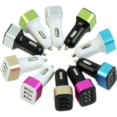 2019 New Hot New Universal 1 Pc Auto Car Charger Adapter 3-USB Ports 5.1A For iPhone6 5S Samsung Note4 S5 HTC LG