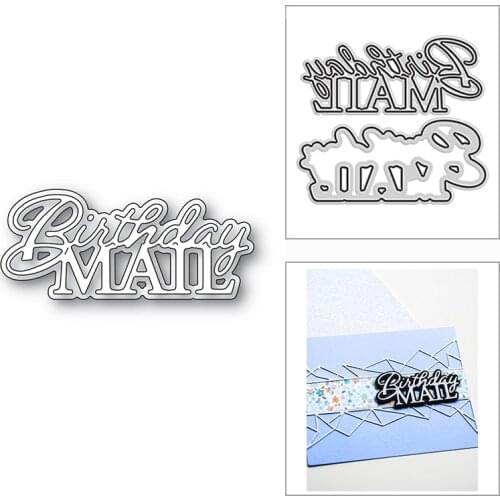 New 2021 Lacy Birthday Mail Word Metal Cutting Dies for DIY Scrapbooking and Card Making Decorative Embossing Craft No Stamps
