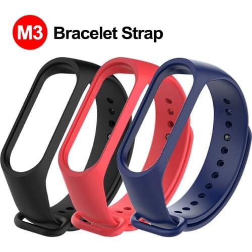 New Watch Band for M3 Bracelet Wrist Strap Replacement Smart Watch Accessories Silicone Wrist Strap for M3 Bracelet Solid Color