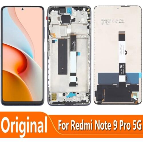 Original 6.67" For Xiaomi Redmi Note 9 Pro 5G M2007J17CG Touch Screen Digitizer LCD Display Assembly