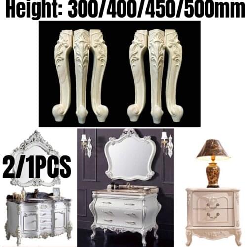2/1PCS Solid Wood Furniture Legs Feet Replacement For Sofa Couch Chair Coffe Tea Table Cabinet TV Stands 300/400/450mm
