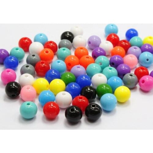 200 Mixed Bubblegum Color Acrylic Round Beads 8mm("0.32) Smooth Ball