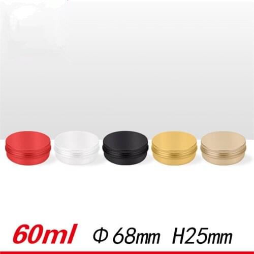 120 X60ml Colorful Empty Aluminum Tins Cans Travel Containers-Screw Lid Round Bottle For Store Spices,Candies,Tea or Gift Giving